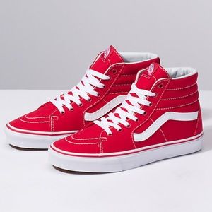 Never Worn Red Hightop Vans